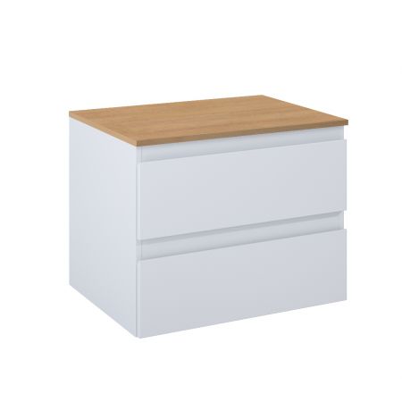 Oltens Vernal wall-mounted base unit 60 cm with countertop, matte grey/oak 68124700