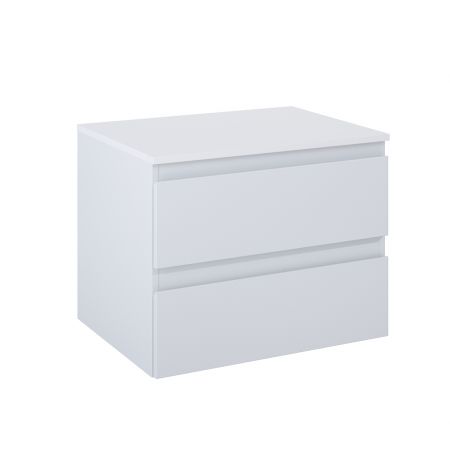Oltens Vernal závěsná umyvadlová skříňka 60 cm s deskou, matná šedá/lesklá bílá 68121700