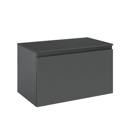 Oltens Vernal wall-mounted base unit 80 cm with countertop, matte graphite 68127400