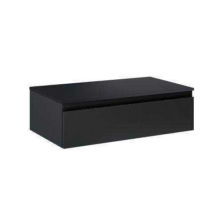 Oltens Vernal wall-mounted base unit 80 cm with countertop, matte black 68101300