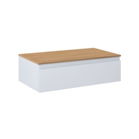 Oltens Vernal závěsná umyvadlová skříňka 80 cm s deskou, matná šedá/dub 68108700