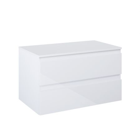 Oltens Vernal závěsná umyvadlová skříňka 80 cm s deskou, lesklá bílá 68116000