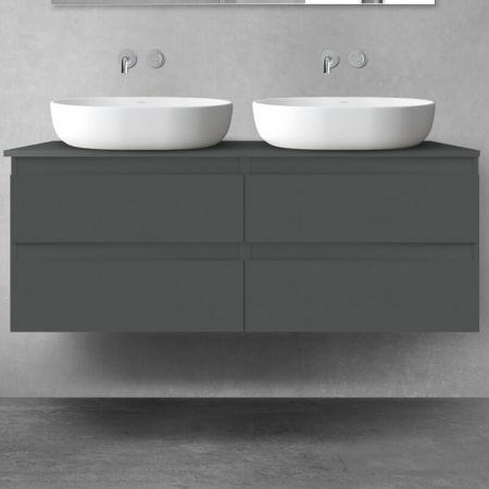 Oltens Vernal Bademöbelset 120 cm mit Waschbeckenplatte grafitfarben matt 68214400