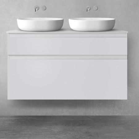 Oltens Vernal bathroom furniture set 120 cm with countertop, matte grey 68221700