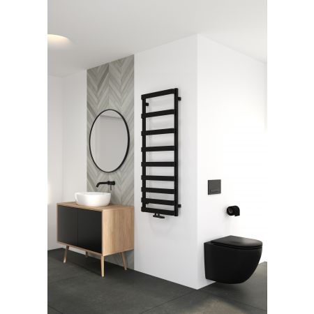 Oltens Varme bathroom heater 129,5x50 cm black matt 55002300