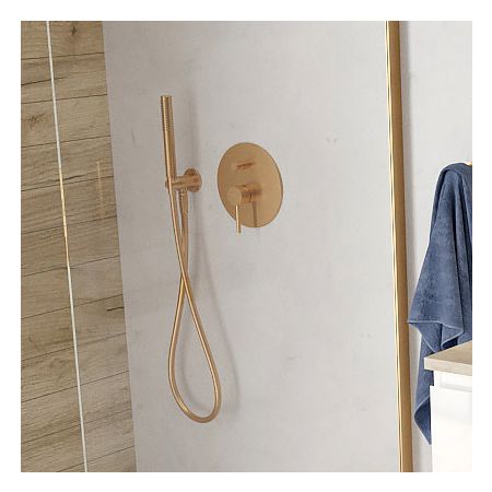 Oltens Molle concealed installation bath and shower set, brushed gold 36631810