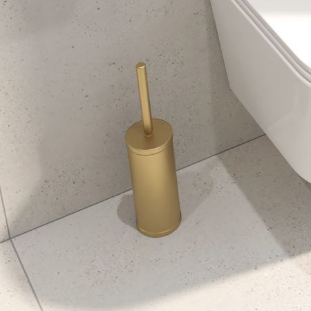 Oltens Gulfoss stehende Toilettenbürste gebürstetes Gold 82001810