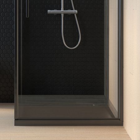 Oltens Superior shower tray 120x80 cm rectangular acrylic matte black 15003300