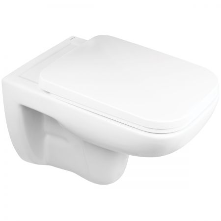 Oltens Ribe závěsná WC mísa PureRim s prkénkem s pomalým sklápěním, bílá 42010000