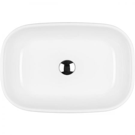 Oltens Jurong countertop wash basin 54x36 cm with SmartClean film white 40804000