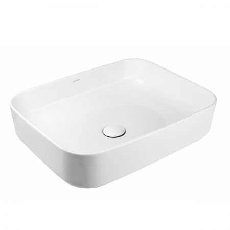 Oltens Hadsel countertop wash basin 50x40 cm with SmartClean film white 40808000