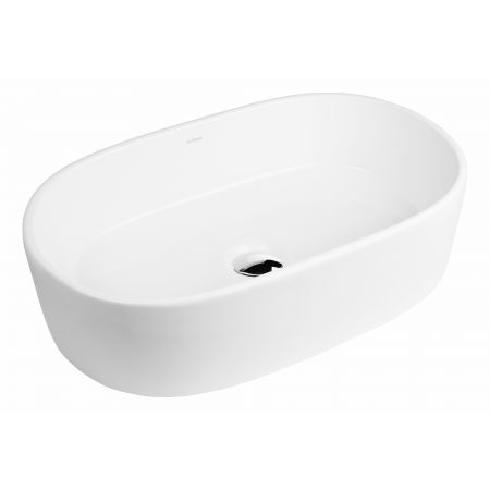 Oltens Lom countertop wash basin 55x34 cm oval with SmartClean film white 40811000