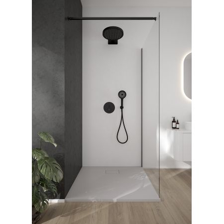 Oltens Bo sprchová zástěna Walk-In 120 cm, profil, matná černá 22004300