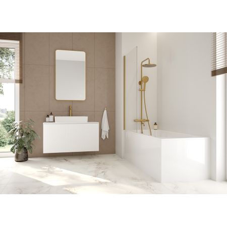 Oltens Lun Rila set: 100 cm vanity unit with matt white top 68732000