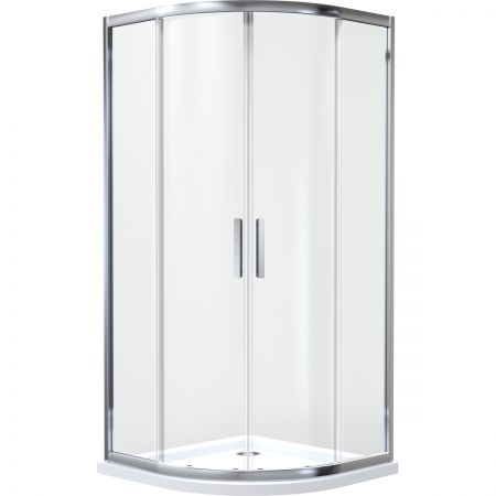 Oltens Vorma kabina prysznicowa 90x90 cm półokrągła chrom/szkło przezroczyste 20102100