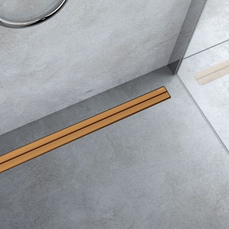 Oltens Langan Slim 70 kryt lineárního odtoku, lesklá měď/kartáčovaná měď  30018610