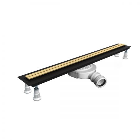Oltens Langan Slim odpływ prysznicowy liniowy 90 cm złoto połysk/złoto szczotkowane 30012800