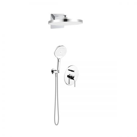 Oltens Molle set podomítkové vanové a sprchové baterie s dešťovou sprchou Regna a 3funkční sprchovou hlavicí Luva EasyClick, chrom 36023100