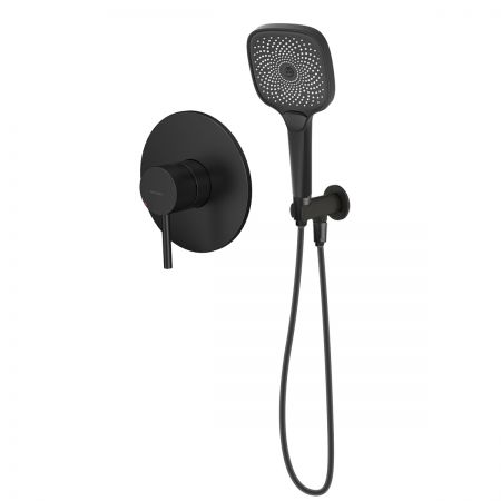 Sada Oltens Molle podomítková sprchová baterie s 3funkční sprchovou hlavicí Havis EasyClick (S), matná černá 36031300