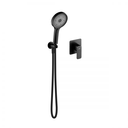 Sada Oltens Hadsel podomítková sprchová baterie s 3funkční sprchovou hlavicí Havis EasyClick, matná černá 36036300
