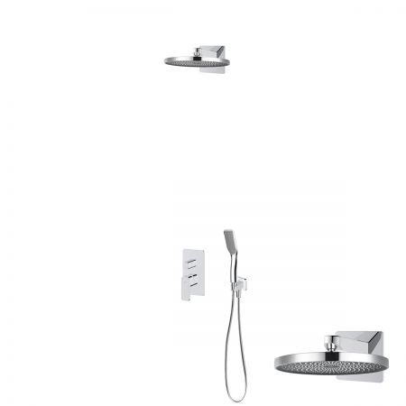 Sada Oltens Hadsel podomítková baterie s hlavovou sprchou Vann a sprchovým setem Tinde, chrom 36042100