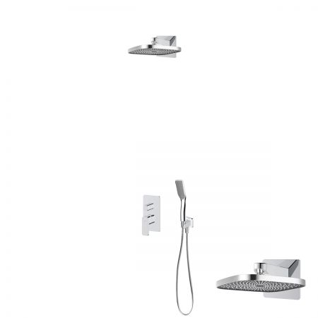 Sada Oltens Hadsel podomítková baterie s hlavovou sprchou Vann (S) a sprchovým setem Tinde, chrom 36043100