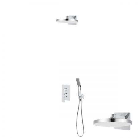 Sada Oltens Hadsel podomítková baterie s hlavovou sprchou Regna a sprchovým setem Tinde, chrom 36044100