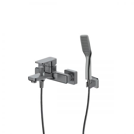 Set Oltens Hadsel nástěnná vanová a sprchová baterie se sprchovým setem Tinde Hald, grafit 36056400