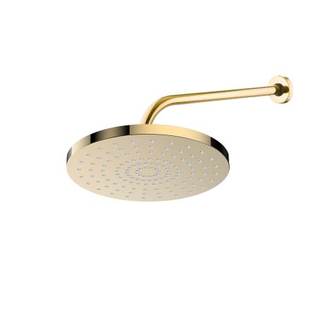 Oltens Pluva Lagan Regendusche, 25 cm, rund, mit Wandarm, goldglänzend, 36093800
