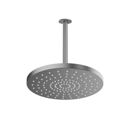 Oltens Alvo Aera deszczownica 30 cm okrągła z ramieniem sufitowym grafit 36096400