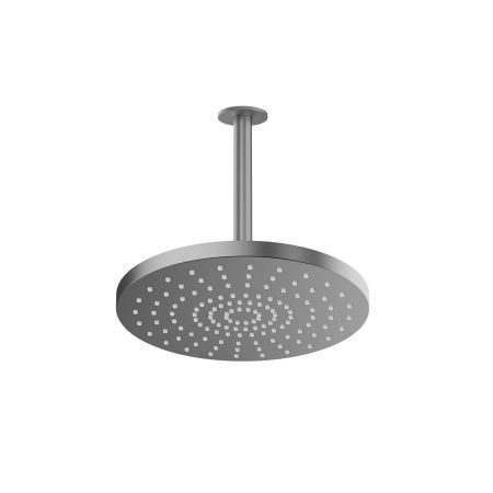 Oltens Pluva Aera Regendusche, 25 cm, rund, mit Deckenarm, graphitfarben, 36097400
