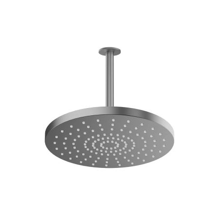 Oltens Alvo Aera deszczownica 30 cm okrągła z ramieniem sufitowym grafit 36098400