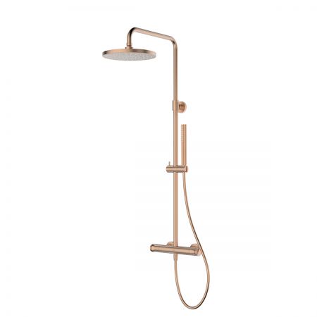 Oltens Vassa zestaw prysznicowy z baterią termostatyczną miedż szczotkowana 36508610