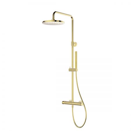 Oltens Vassa zestaw prysznicowy z baterią termostatyczną złoty połysk 36508800