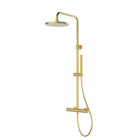 Oltens Vassa zestaw prysznicowy z baterią termostatyczną złoto szczotkowane 36508810