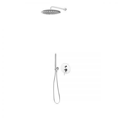 Oltens Molle concealed installation kit with 30 cm Sondera rainshower and Ume shower set, chrome 36600100