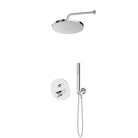 Oltens Hamnes Set: Unterputzarmatur mit 25-cm-Regendusche „Pluva“ und Handbrause „Ume“, verchromt, 36643100