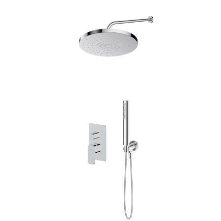 Oltens Hadsel-Set: Unterputz-Armatur mit 30-cm-Regenbrause „Alvo“ und Handbrause „Ume“, verchromt, 36646100