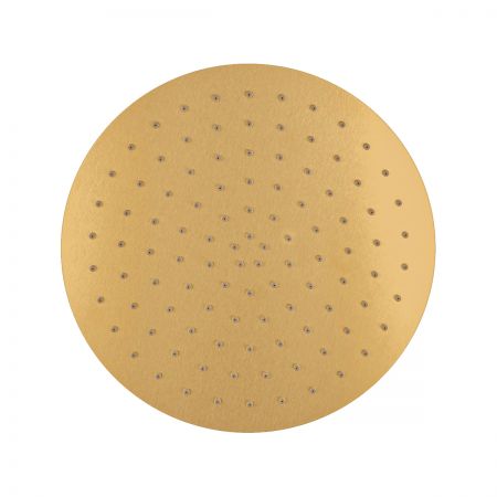 Oltens Vindel Lagan hlavová sprcha 30 cm, kulatá, se stěnovým ramenem, kartáčované zlato 36012810
