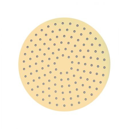 Oltens Atran Lagan deszczownica 22 cm okrągła z ramieniem ściennym złoty połysk 36018800