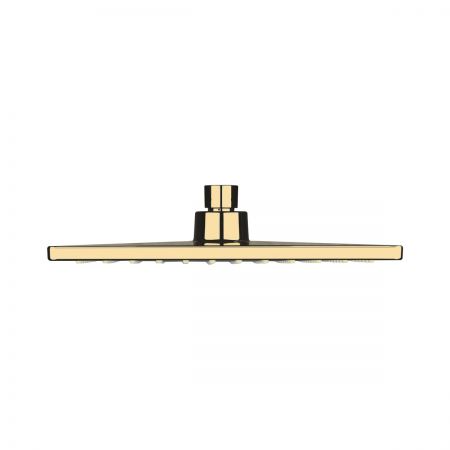 Oltens Gota flush-mounted mixer tap with 22 cm Atran rainfall shower head and Sog shower set, gold gloss finish 36616800