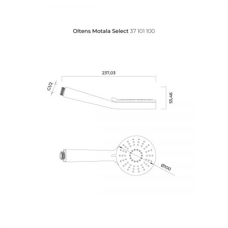 Oltens Motala Select showerhead chrome 37101100
