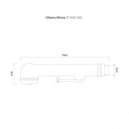 Oltens Rhine shower handset for wash basin or bidet mixer chrome 37600100