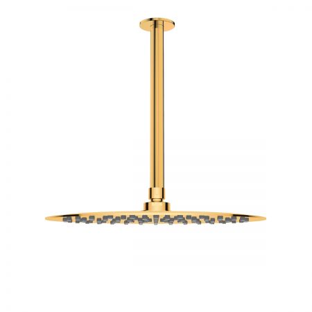 Oltens Aera ramię prysznicowe sufitowe 25 cm złoty połysk 39404800