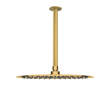 Oltens Aera ramię prysznicowe sufitowe 25 cm złoto szczotkowane 39404810