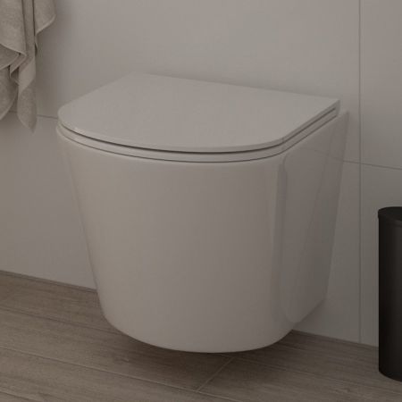 Set Oltens Jog závěsná WC mísa PureRim s prkénkem s pomalým sklápěním 42004000
