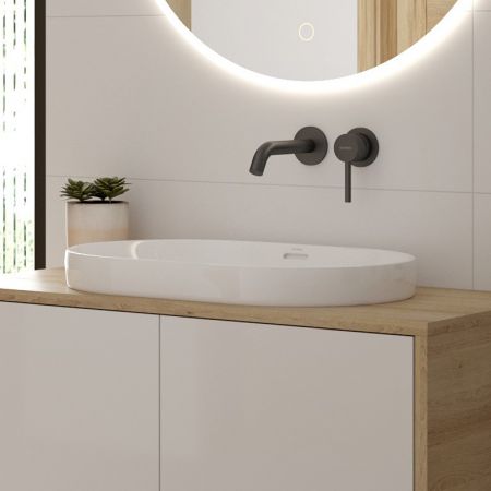 Oltens Tive countertop basin 59x40 cm with SmartClean coating, white 40823000