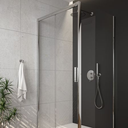 Oltens Breda kabina prysznicowa 120x80 cm prostokątna chrom/szkło przezroczyste 20223100