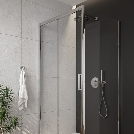 Oltens Breda Duschwand 120x90 cm rechteckig Chrom/transparentes Glas 20226100