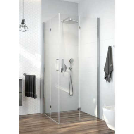 Oltens Byske kabina prysznicowa 90x90 cm kwadratowa chrom połysk/szkło przezroczyste 20002100
